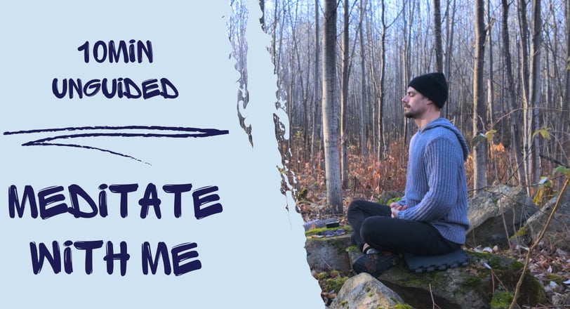 sitting meditation in the woods on a fall morning with lukeddm