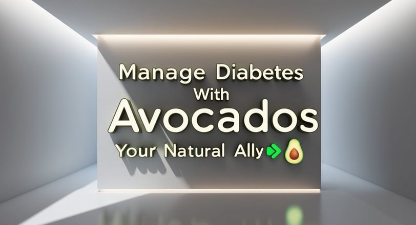 a sign that says manage diabetes with avocado
