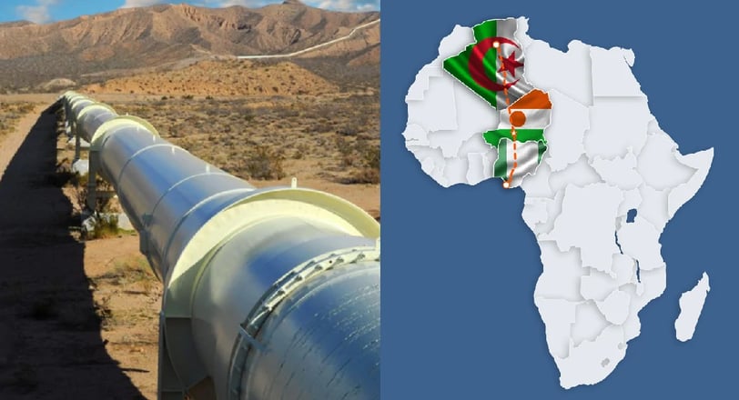 a map of the africa and pipeline 