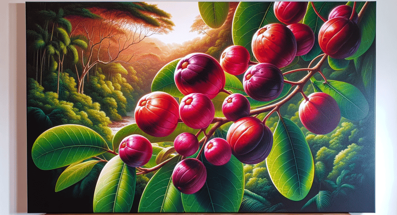 Camu Camu Fruit Acrylic Painting