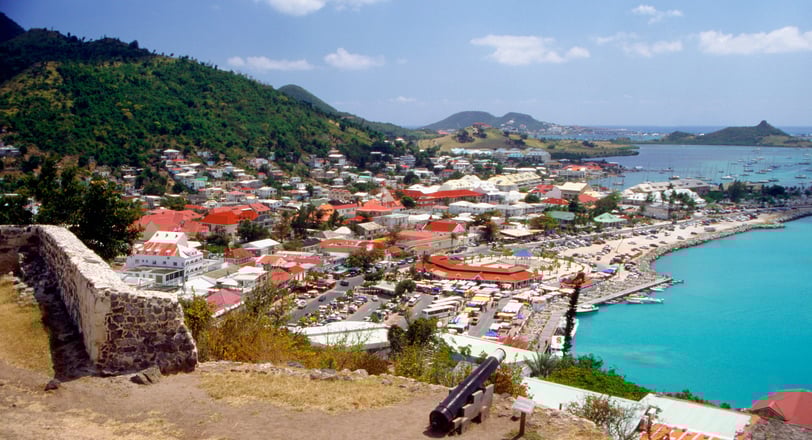 view of the port of Marigot
