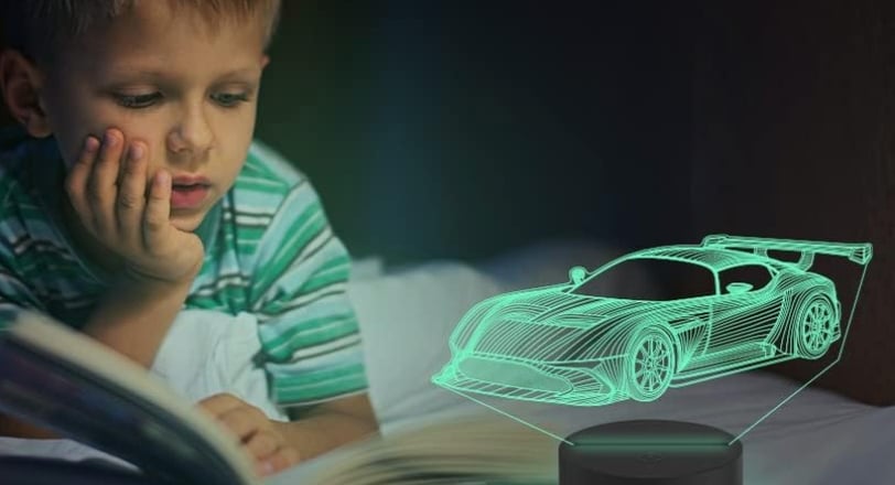 Coopark 3D Racing Car Illusion Night Light
