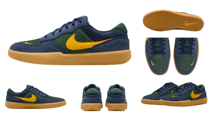 a collection of different types of sneakers, Nike SB force 58 Unissex.