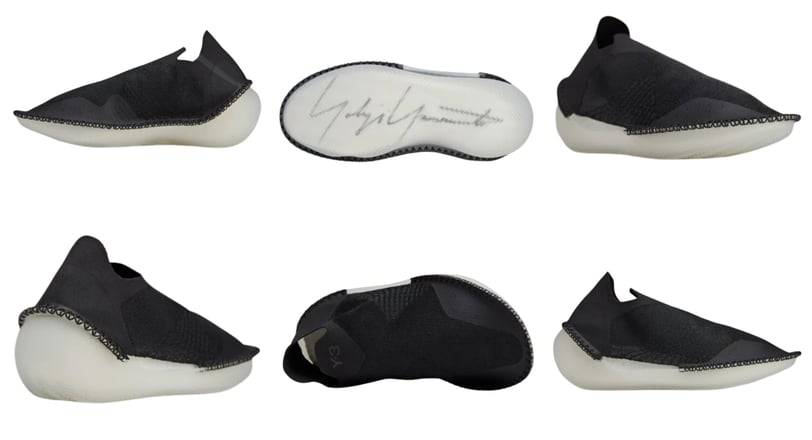 a collection different shoes, black and off-white sole, adidas collab Yohji Yamamoto for adidas, Y-3