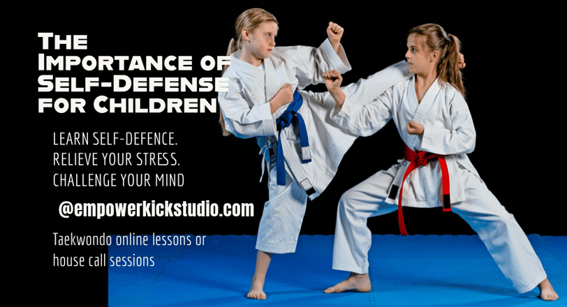 two women in karate gear standing in a karate pose