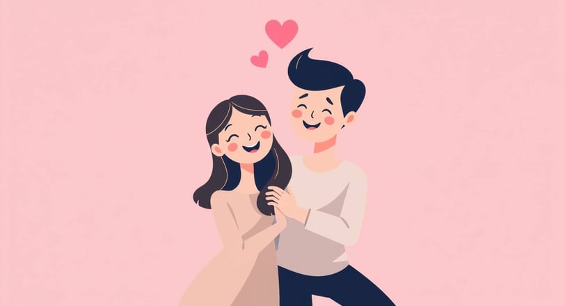 a man and woman standing next to each other