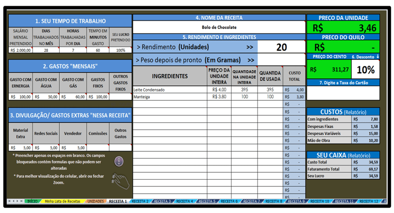 A Planilha de Precificação para Confeitaria Lucrativa Funciona Vale a Pena