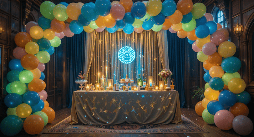 arreglos con globos para fiesta