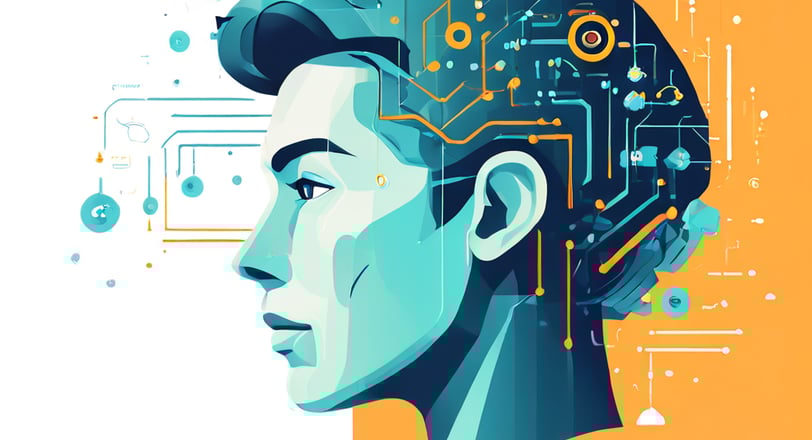 Illustration of an AI Head