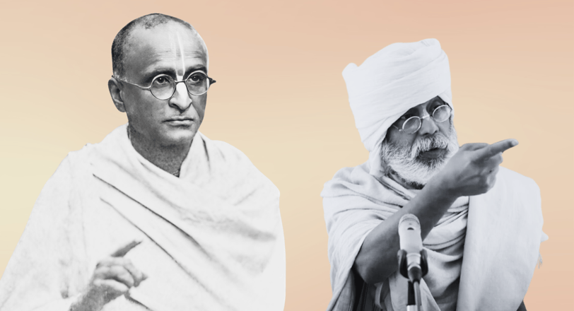 Srila Prabhupada e Srila Shyam Das Baba l'articolo parla della collera verso gli offensori