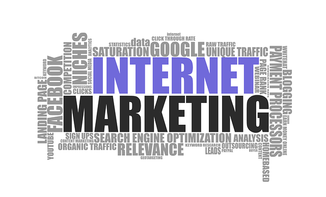 a word cloud of internet marketing related to internet marketing