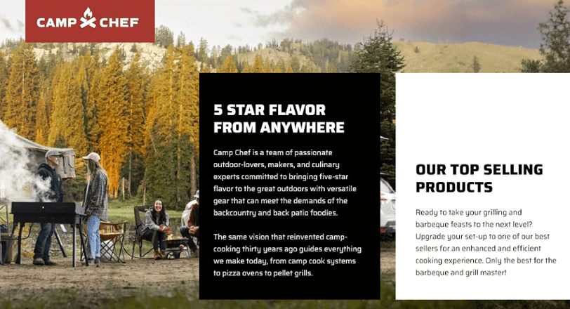 Camp Chef Explorer Stove for luxury outdoor cooking