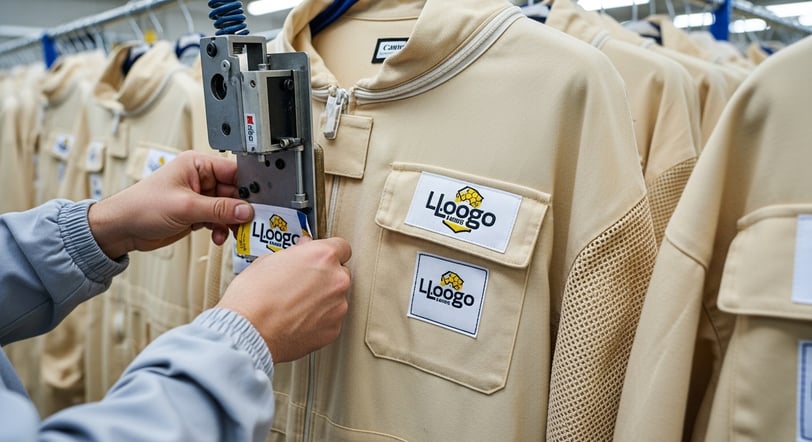 Customized logos and private labels on bee jackets manufactured by Heliotrope Bee.