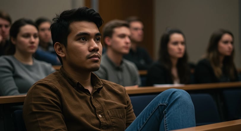 Antti istuu luennolla, jossa puhuja sanoo: “Palveleminen ei ole uhrautumista. Se on jakamista siitä, mikä sinussa on parasta.