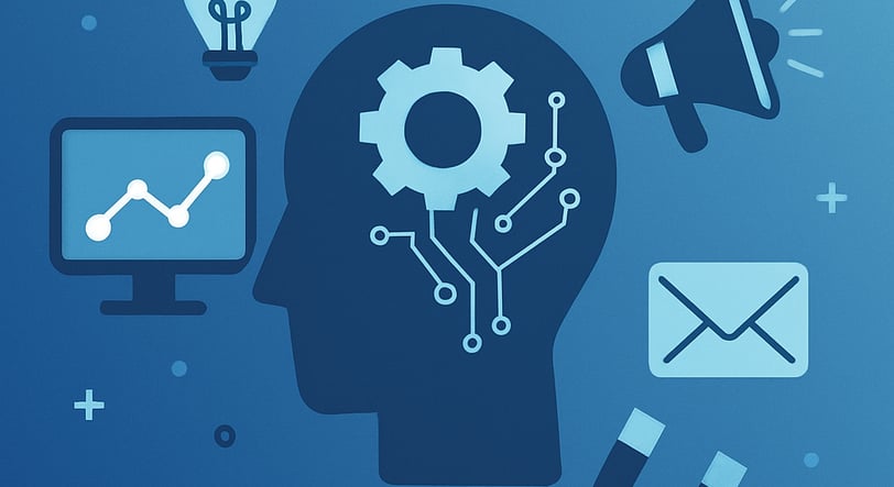 AI marketing visual zonder tekst