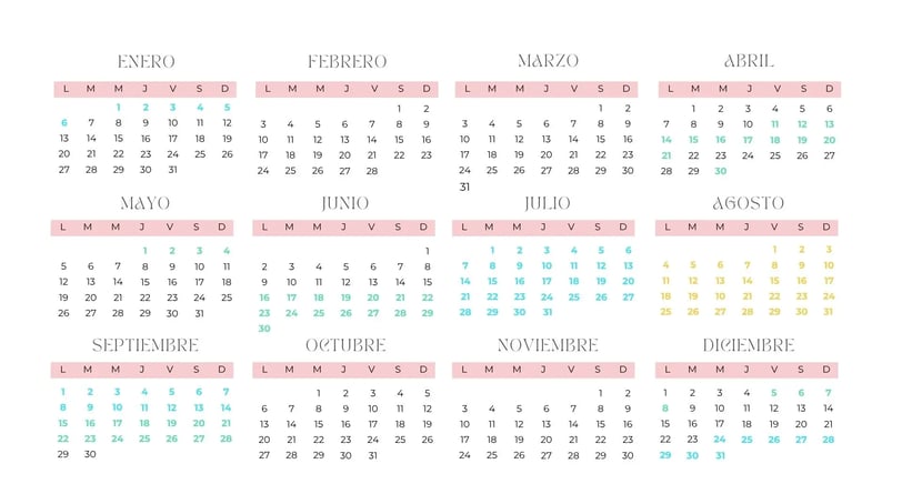calendario tarifas 2025