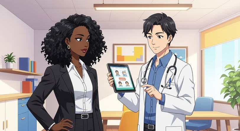 mulher no medico