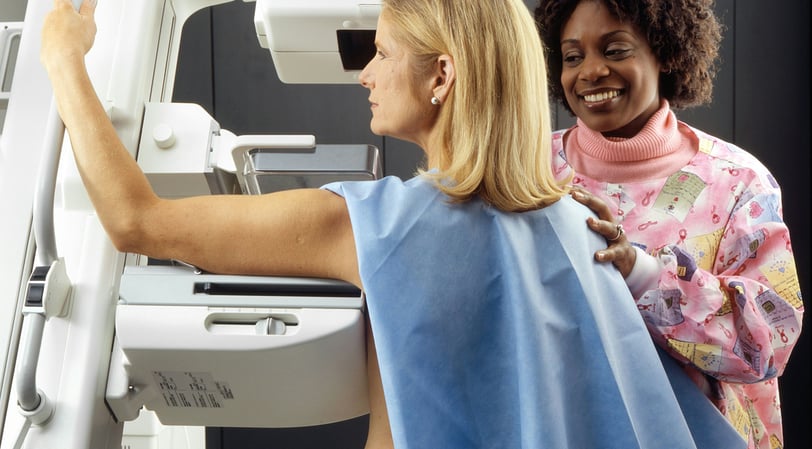 Women over 40 having a preventive health screening