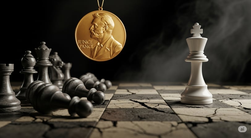 a gold medal medal on a chess board