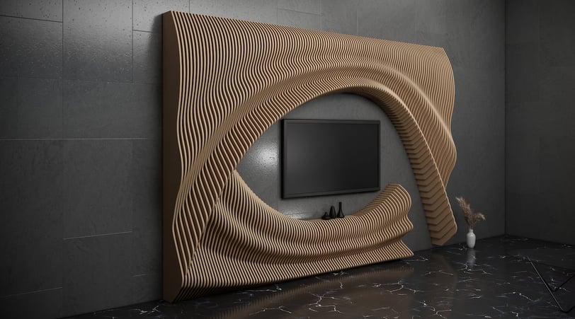 Mobilier parametric,riflaje mdf vopsit