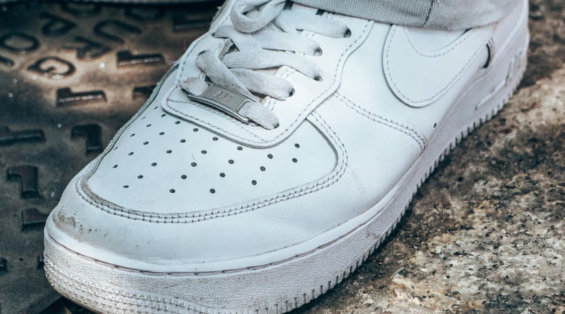 dirty sneaker in need of washing