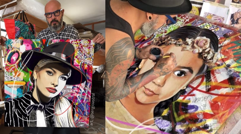 Sergio Astral em Ação: A Magia da Pop-Art Acontecendo no Atelier.