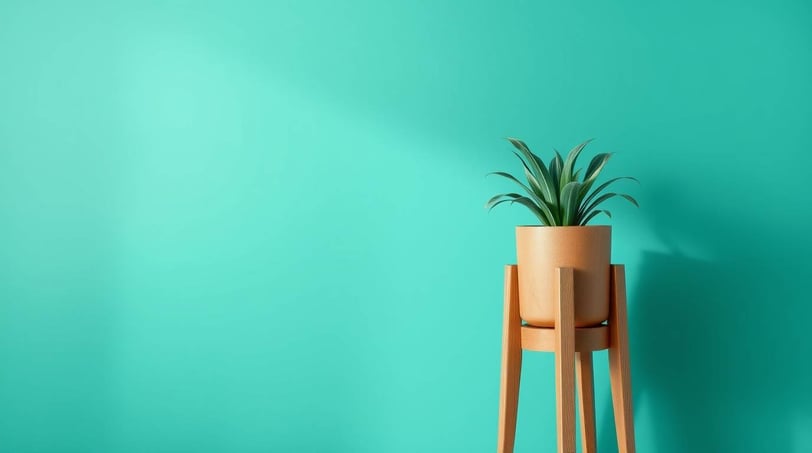 wooden plant pot holder