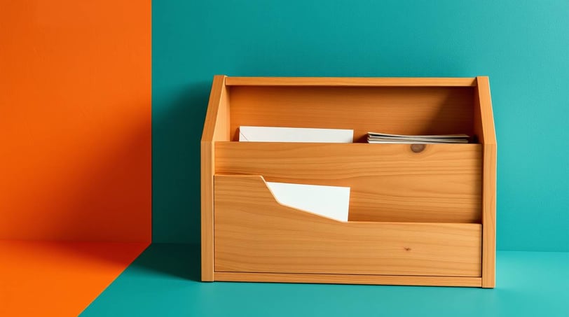wooden mail organizer
