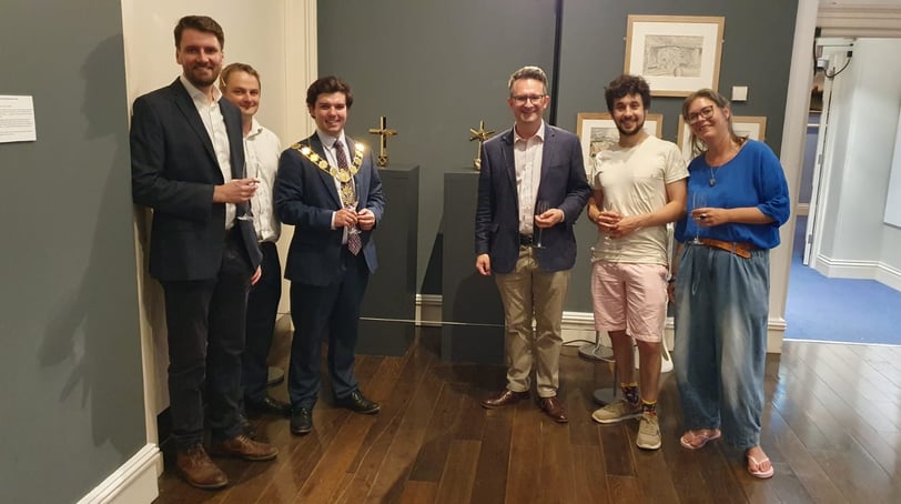 BYRGA GENIHT James and James at the Shrewsbury Art Trail, joined by artists, curators and the Mayor