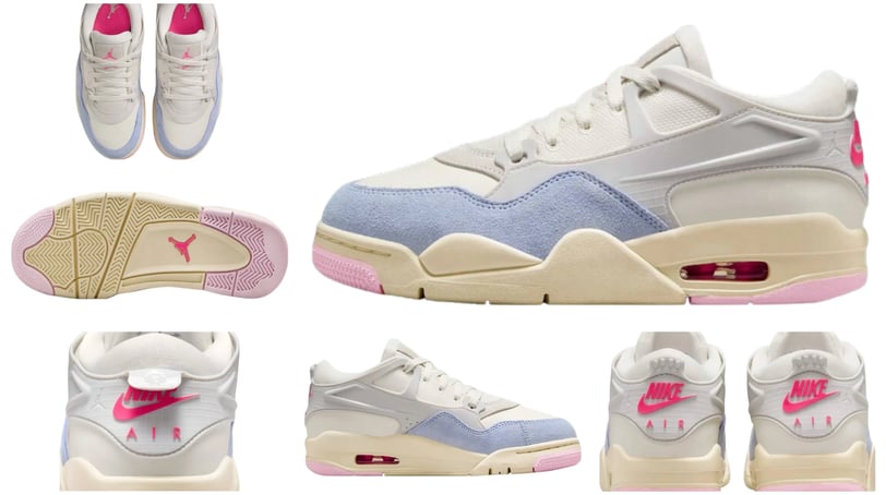 a collection of different sneakers, Nike Air Jordan 4 RM Easter 