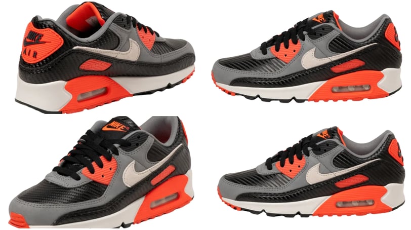 a group of four different types of nike air max 90 sneakers