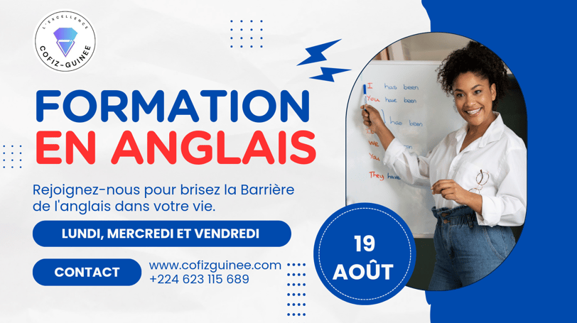 Flyer formation en anglais