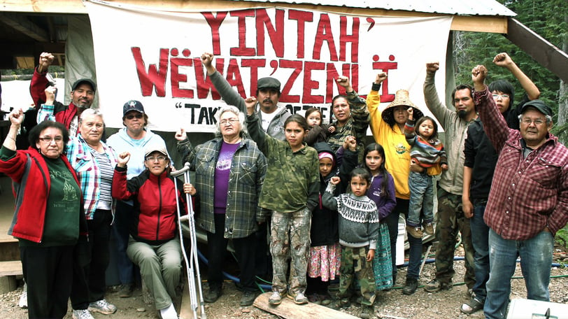 The early days of Wet'suwet'en resistance - photo by Franklin López