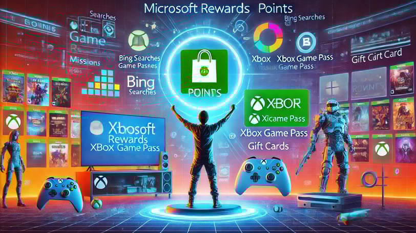 jogador resgatando pontos do Microsoft Rewards e trocando por um cartão-presente da Xbox Store