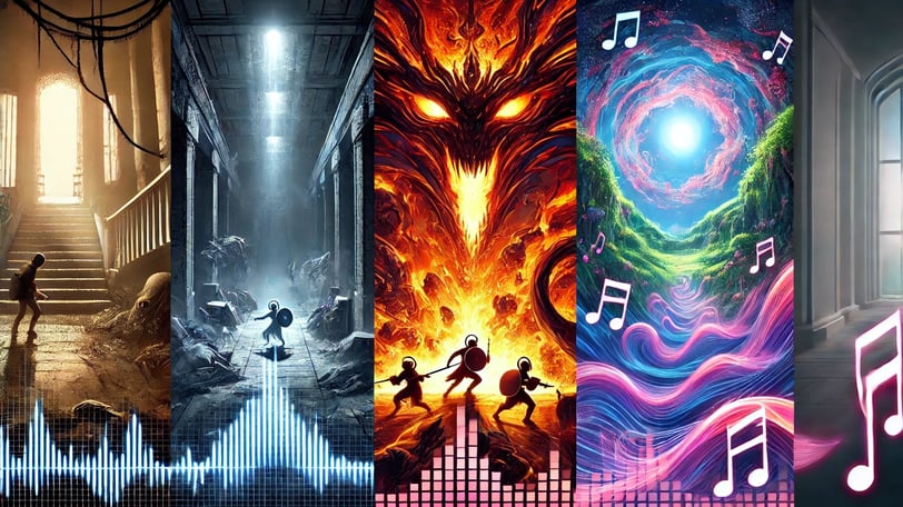Representando a interação da trilha sonora com o gameplay em diferentes gêneros de jogos: terror.