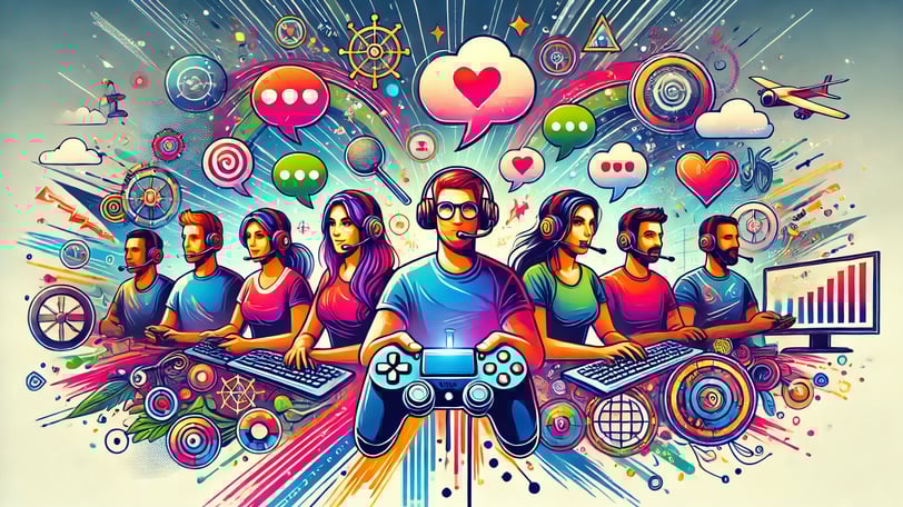 a man with a video game controller and a video game controller