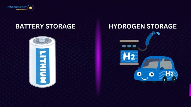 Battery Storage vs. Hydrogen Storage
