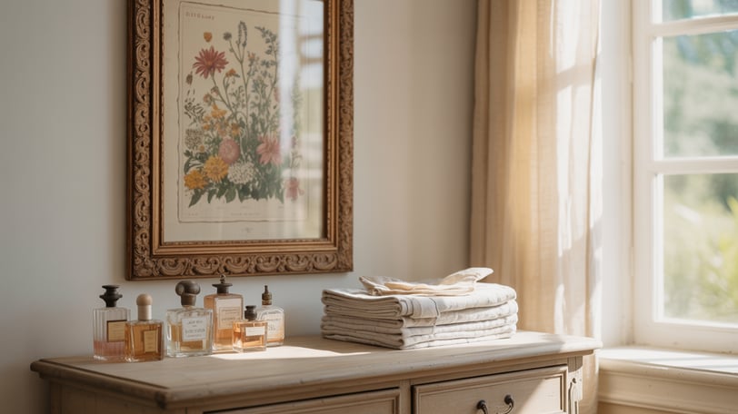 a dresser with a mirror