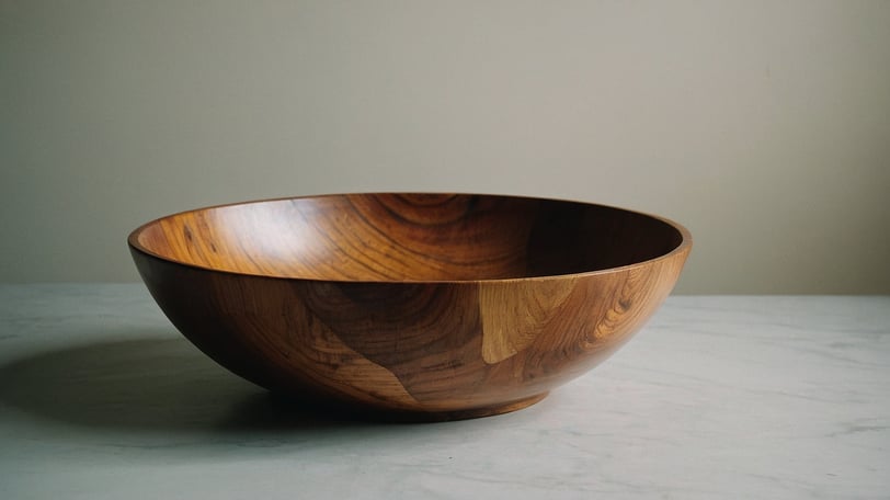 a wooden bowl