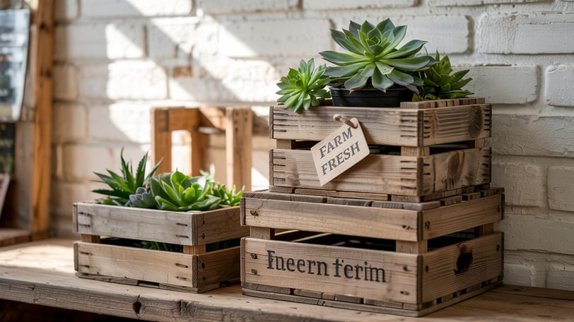 rustic wooden crate storage
