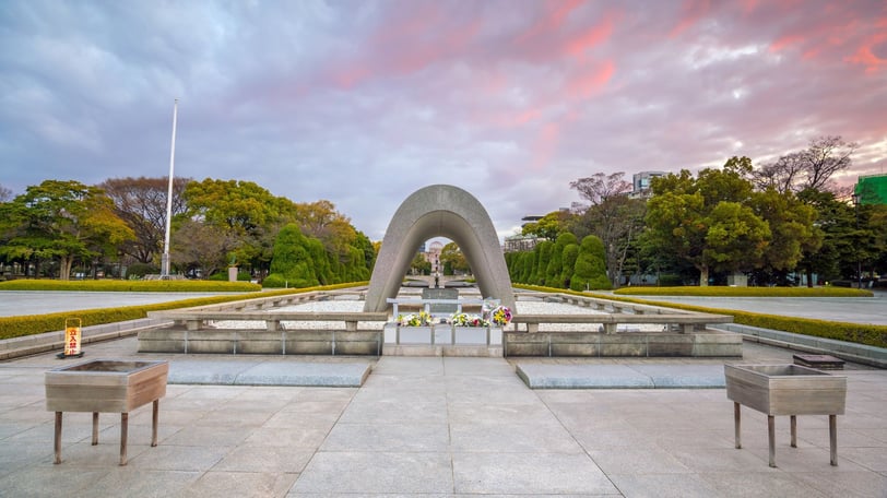 Vista do Memorial da Paz em Hiroshima.