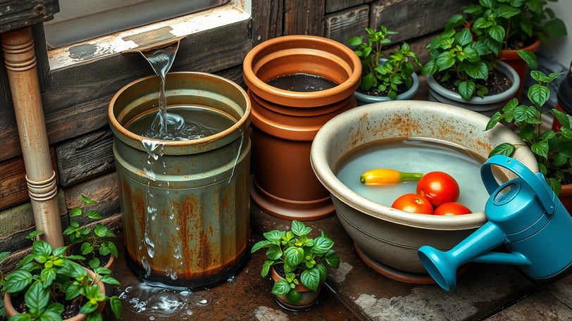 Reaproveite água da chuva e da cozinha para regar suas plantas. Economia e sustentabilidade no seu j