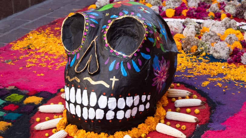 Calavera de día de muertos en México