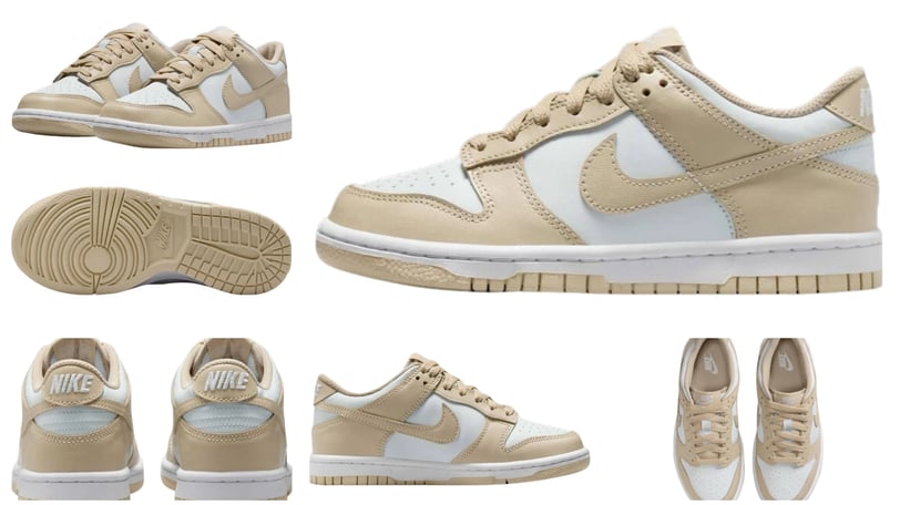 a collection of different sneakers, Nike Dunk Low GS