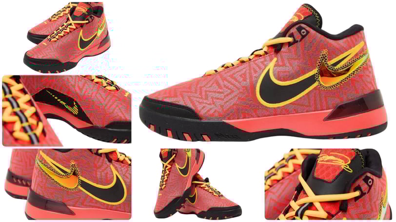 a collage of a pair of sneakers, Nike Zoom  LeBron Nxxt Gen