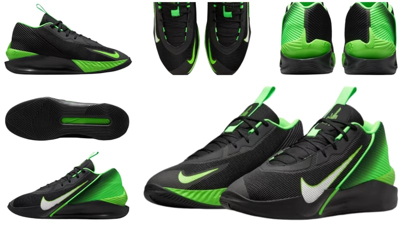 a collection of different types of sneakers. Nike Air Zoom GT Jump Academy