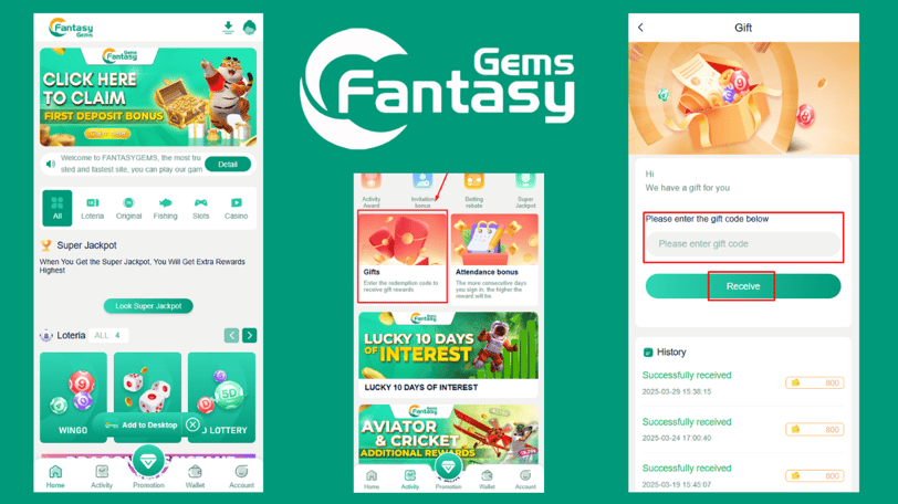 Fantasy Gems Gift Code