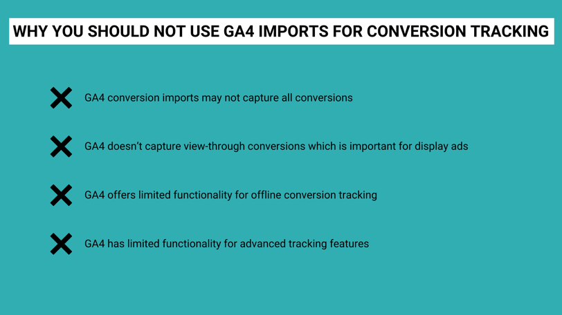 google ads conversion tracking advantages over ga4