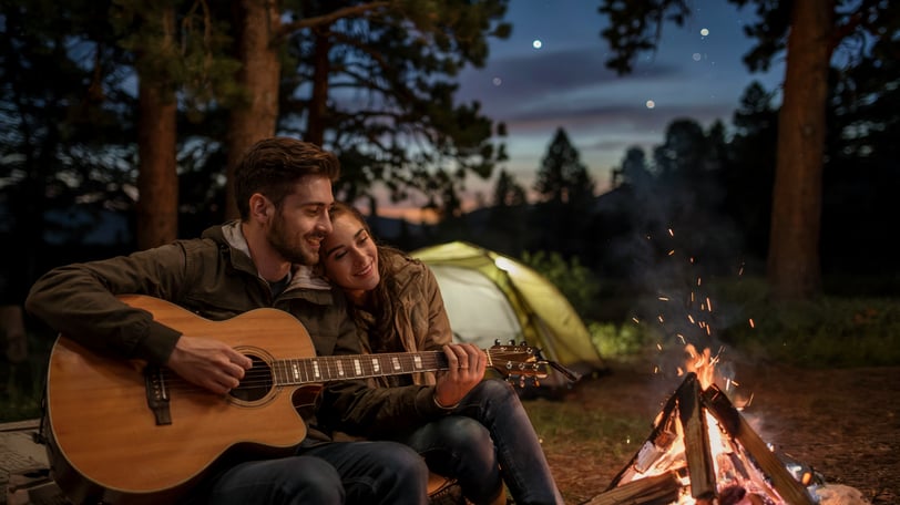 couple camping