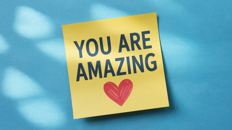 a note pad with a heart on it